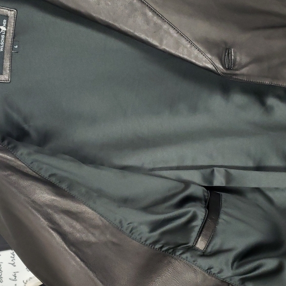 💥NEW💥 Men's Large Dark Brown Leather Coat - Picture 2 of 6